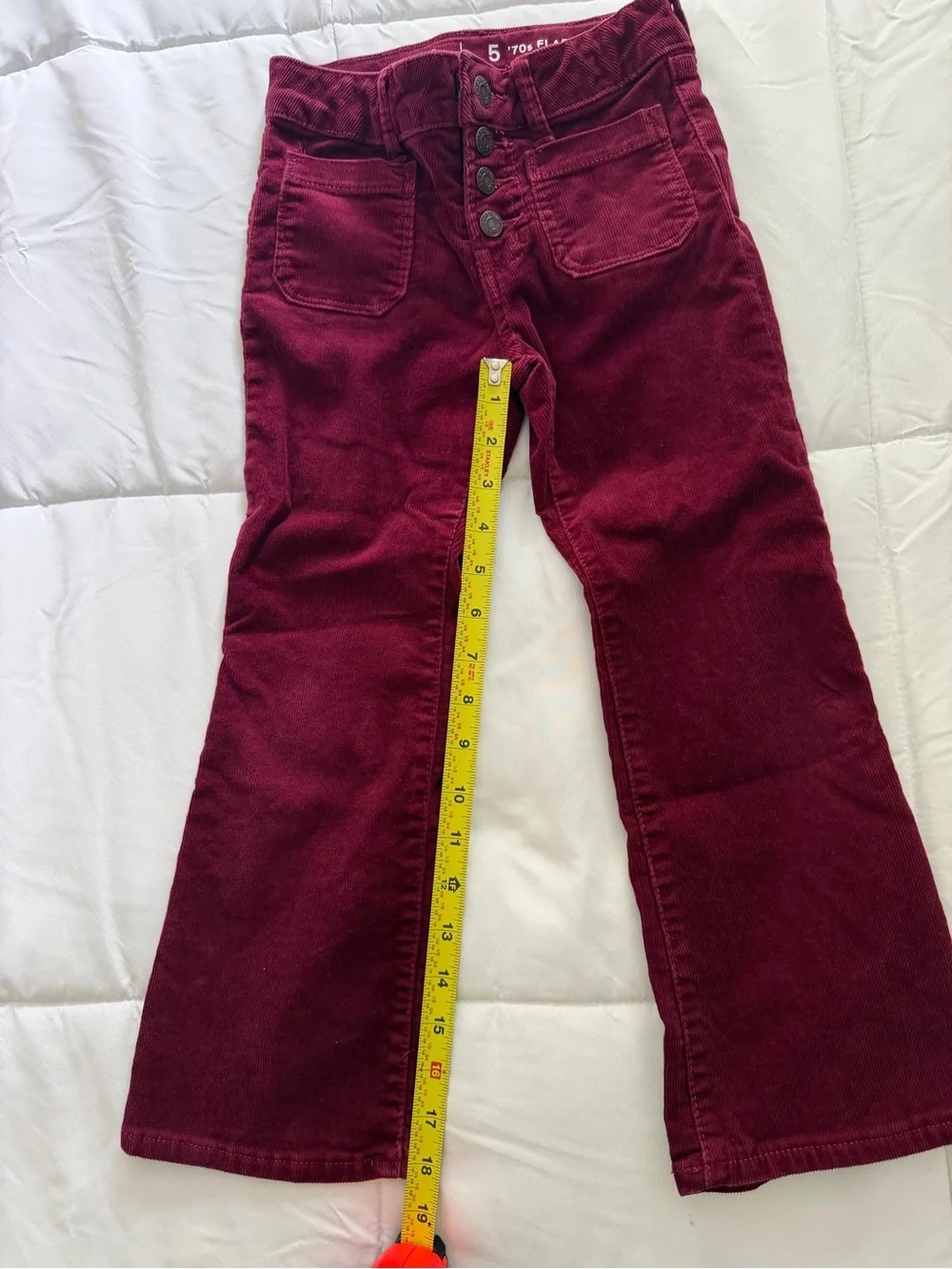 GAP Vintage Burgundy Corduroy Kids Pants | Button
